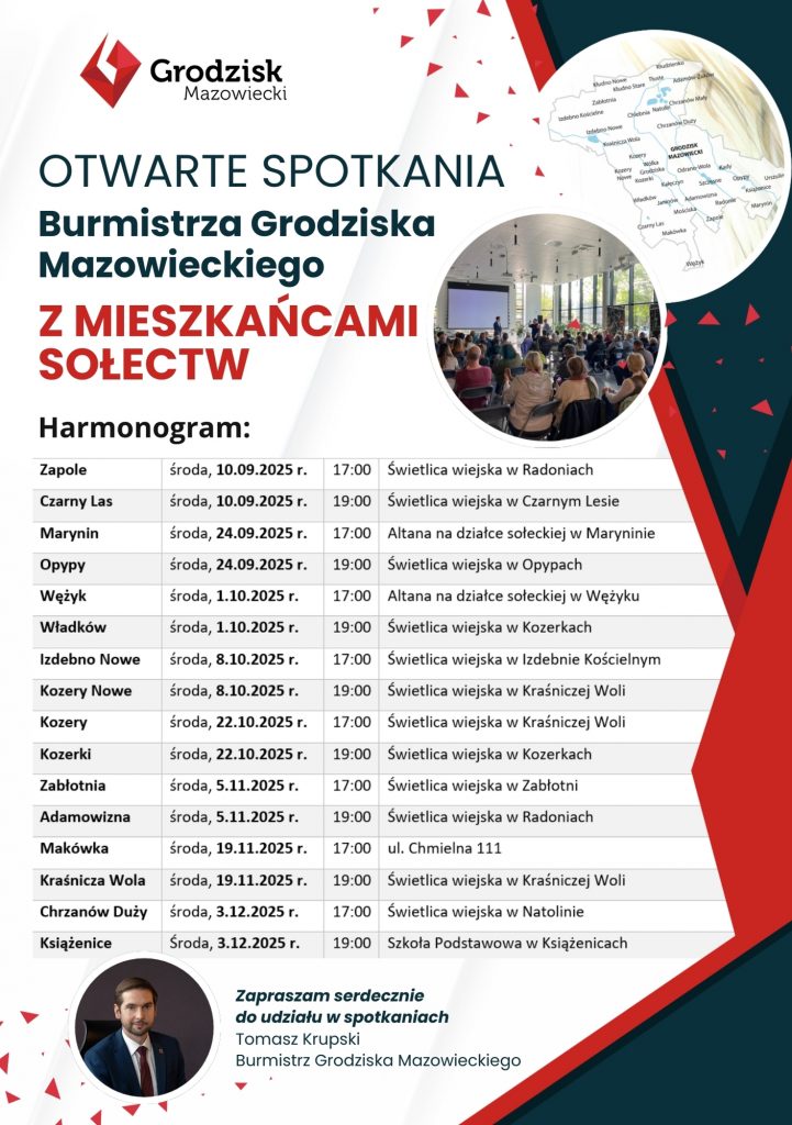 OTWARTE SPOTKANIA Burmistrza Grodziska Mazowieckiego Z MIESZKAŃCAMI SOŁECTW